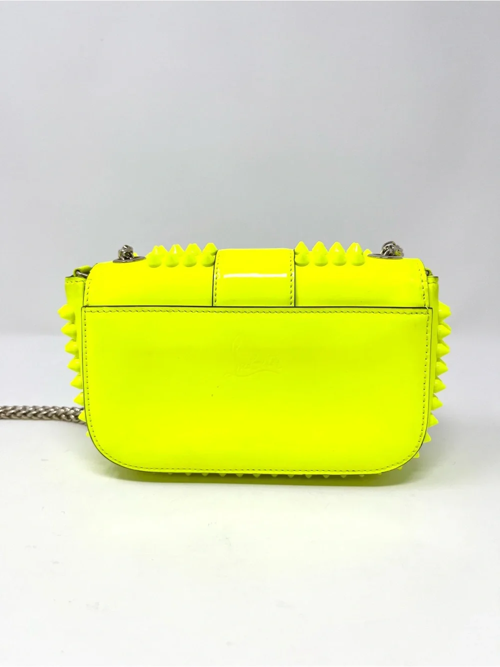 Christian Louboutin Sweet Charity Yellow Studded Mini Crossbody Shoulder Bag